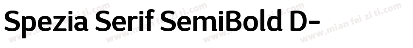 Spezia Serif SemiBold D字体转换
